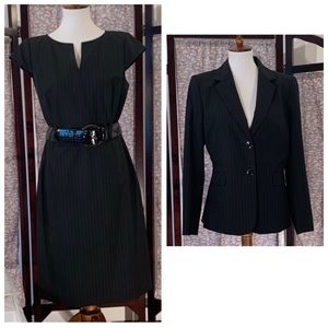 Antonio Melani black suit jacket with dress.